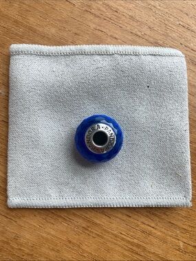 Pandora Sapphire Blue Faceted Glass Charm